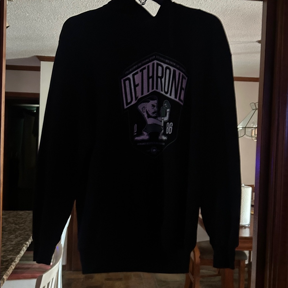 DETHRONE Black Cotton Hoodie